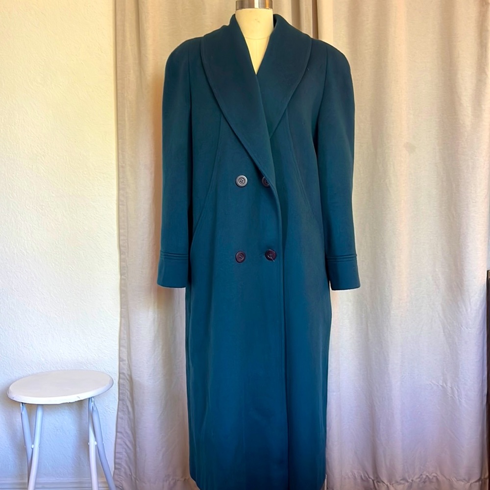 Vintage teal wool coat